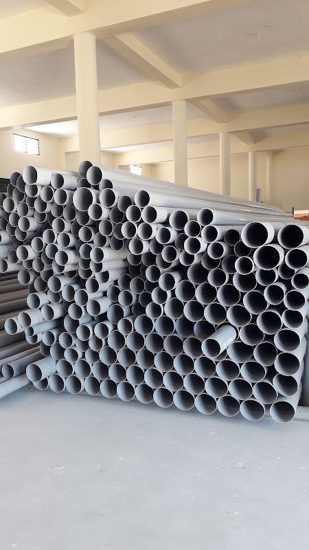 Lead-Free uPVC Pressure Plumbing Pipes Stacked in Stellar Pipes Warehouse